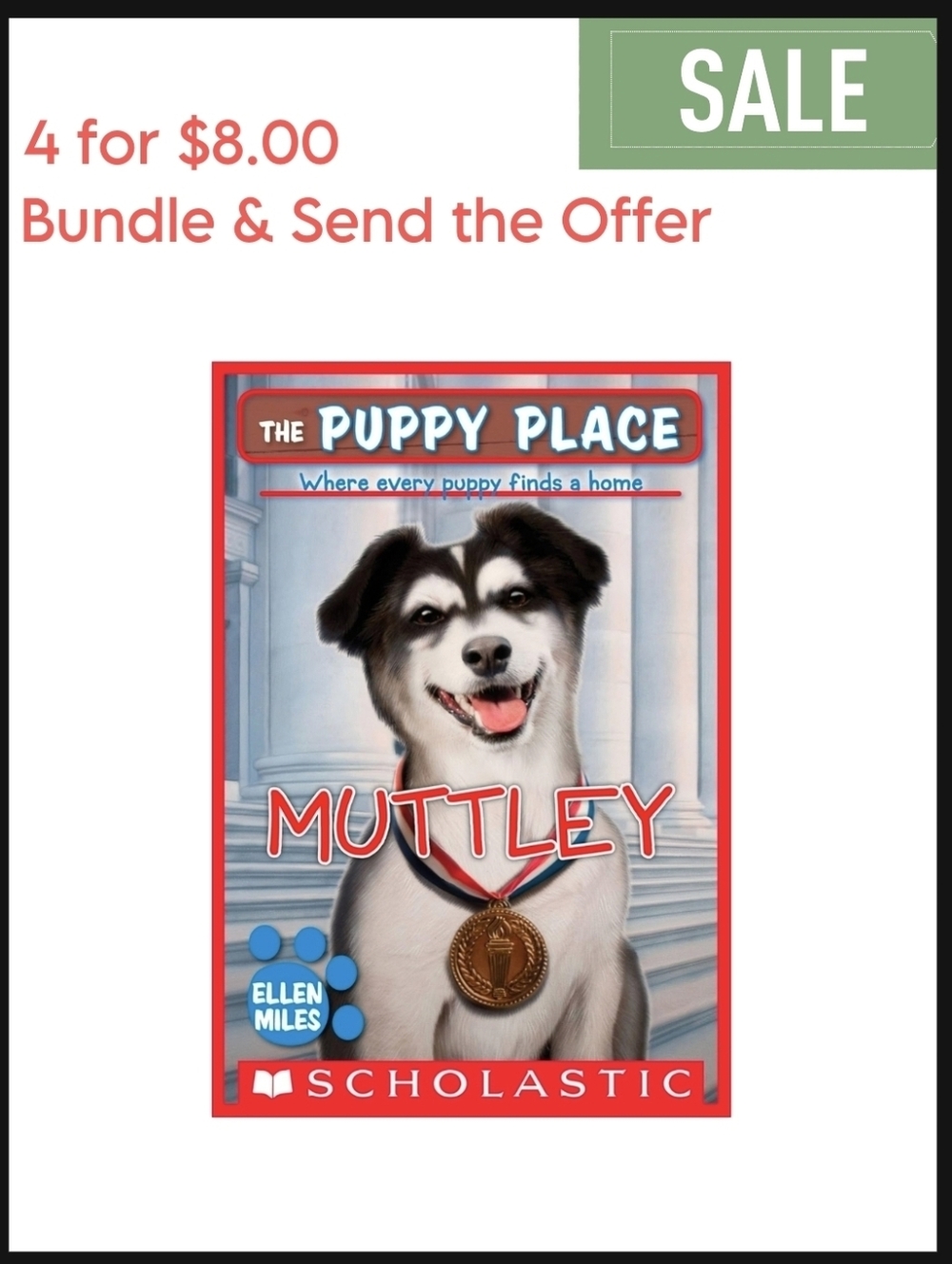 Scholastic 'The Puppy Place: Muttley' Book Kids Youth Summer Read